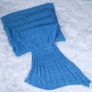 Crochet Blue Mermaid Tail Blanket